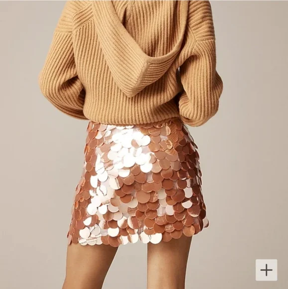 J Crew Collection circle-sequin mini skirt Sz 0 CA746 NWT - Picture 3 of 8